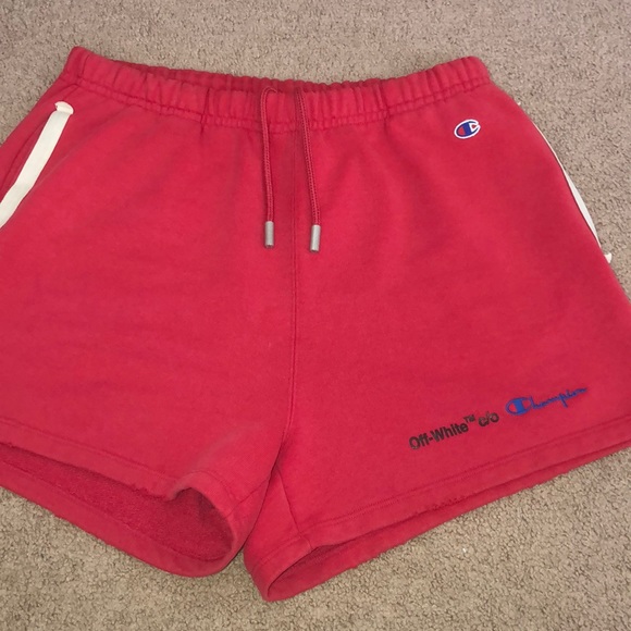 off white athletic shorts